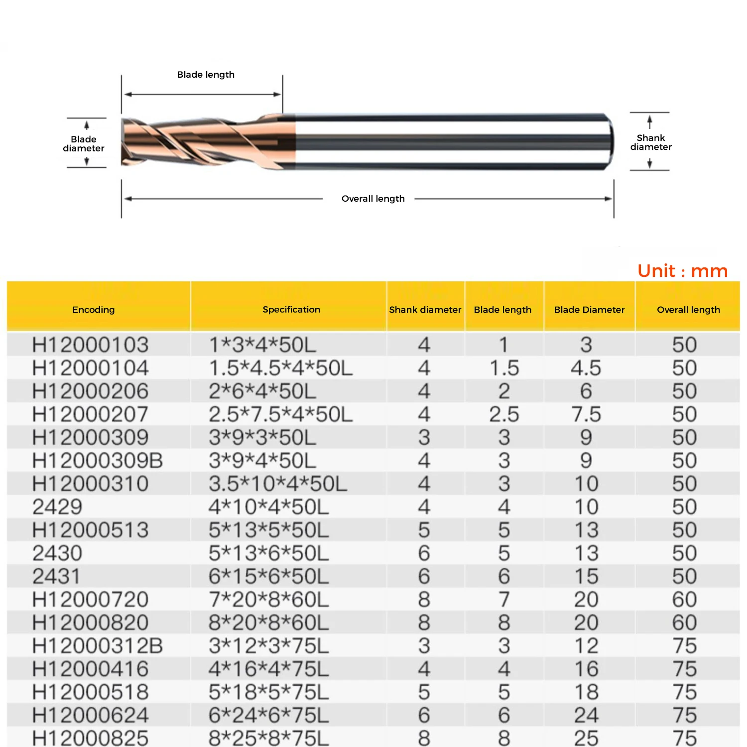 MDBT HRC55 CNC end Milling Cutter 2 flute Solid Carbide End Mill tungsten steel end mill with coated Aerospace Auto Industry