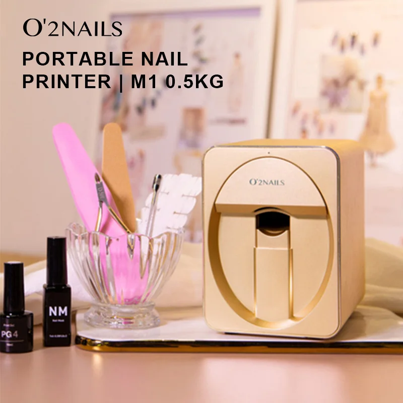 High Quality 02 Nail Art 3d Automat Smart  Desktop Nail Printer Set Sticker Hard Gel Nail Art Printer