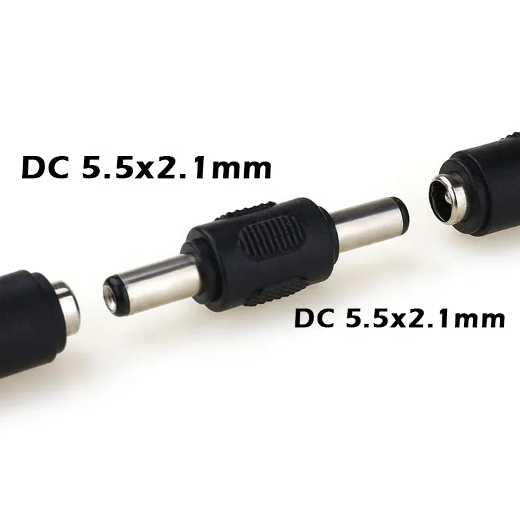 12V 24V Male Female 2.1mm X 5.5mm DC Barrel Jack Power Connector Adapter for Led Strip CCTV Camera