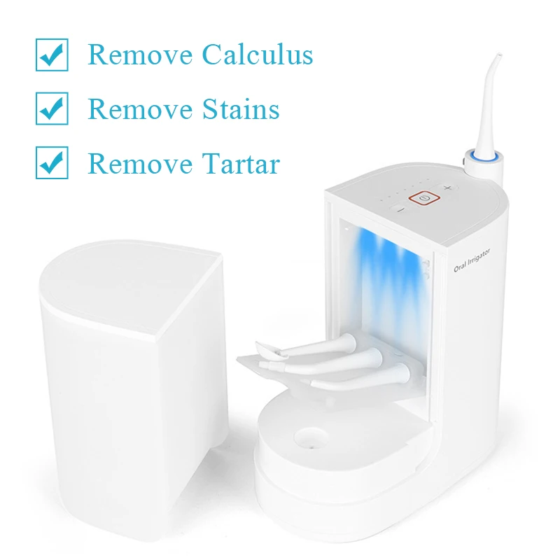 Home Use Large Water Cordless Tooth Cleaner Ultrasonic Water Flosser High Frequency For Family