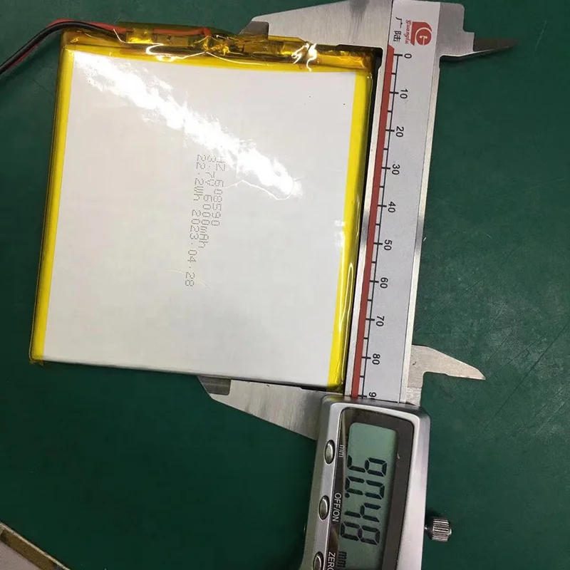 Factory 608590 lipo 3.7v 22.2wh 6000mah battery rechargeable power bank battery
