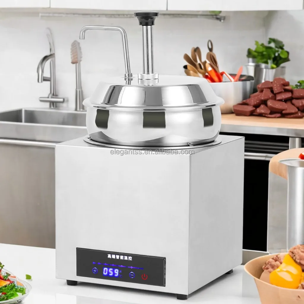 Commercial Cheese Sauce Bottle Warmer with Pump Chocolate Sauce Warmer with 4.5 L