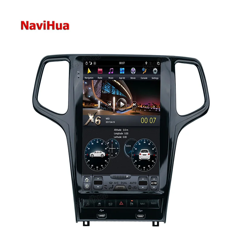  Автомобильный DVD-плеер Navihua 13 6 дюйма на Android для Jeep Grand Cherokee мультимедийный сенсорный экран стерео радио GPS-навигация