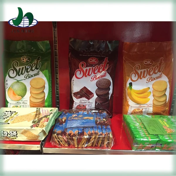 Four kinds of fruit flavor wafers, individually packaged, coconut/lemon/blueberry/peach