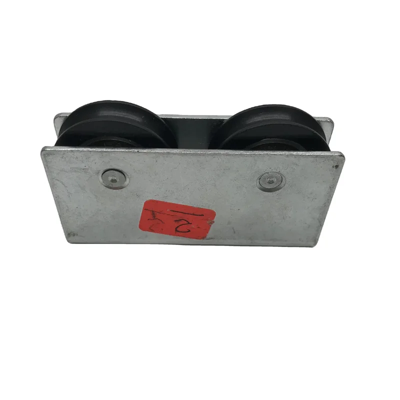 garrucha R-22 doble alta fierro con u rodamiento de ranura iron sliding window roller wheel