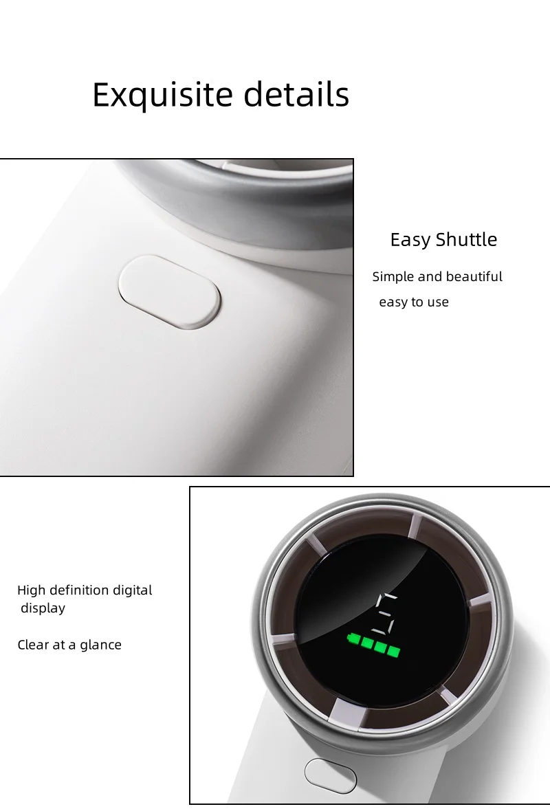 Mini portable handheld fan with digital display bladeless outdoor fan rechargeable USB air cooled fan