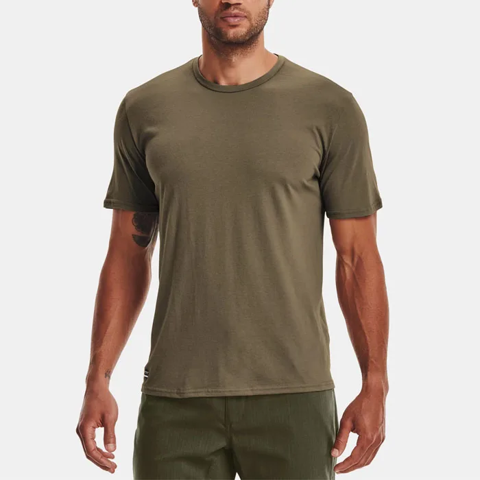 High Quality Custom Logo Essential T-shirts Ribbed Collar 60 Cotton 40 Polyester T Shirt