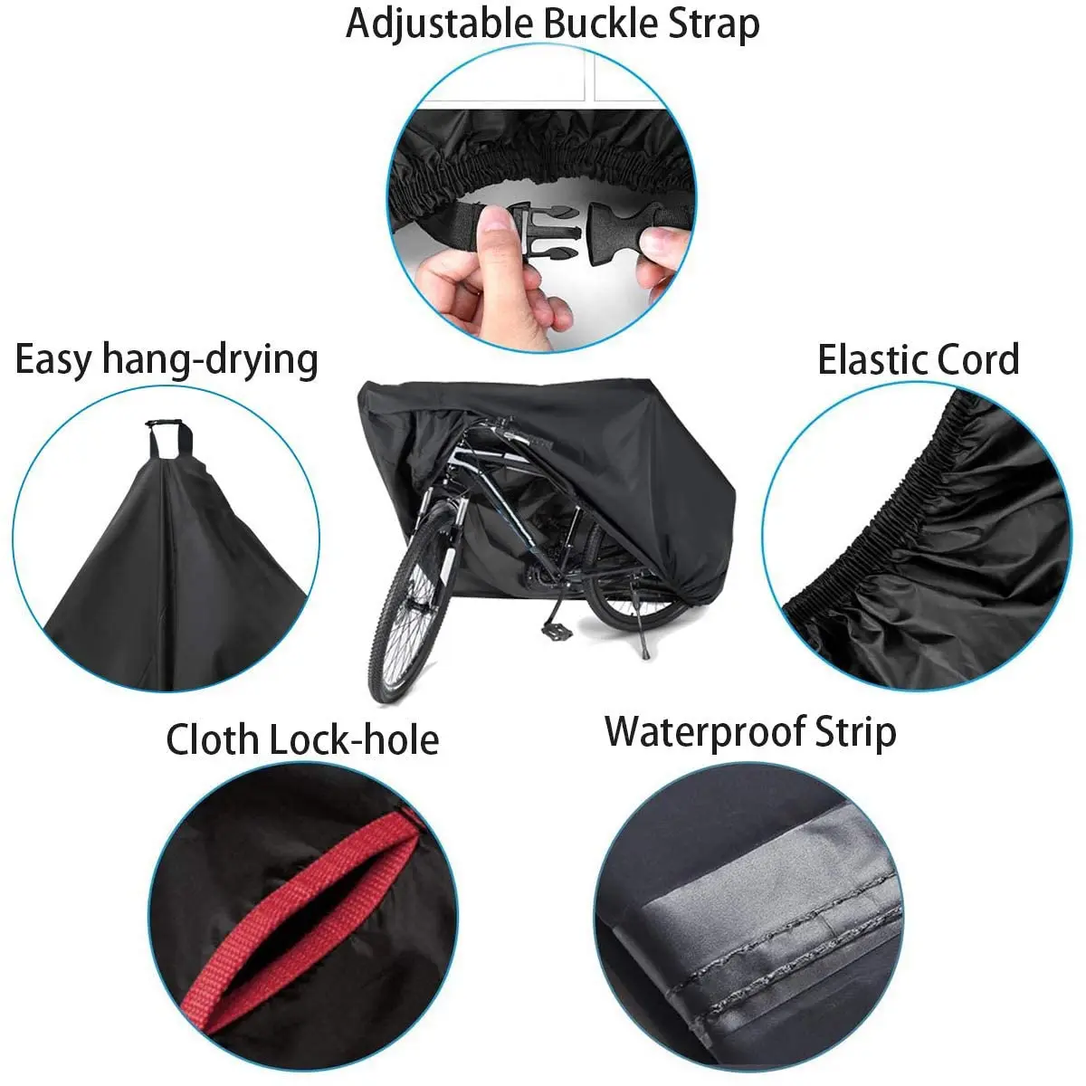 210D Oxford with PU Coated Waterproof Bicycle Cover