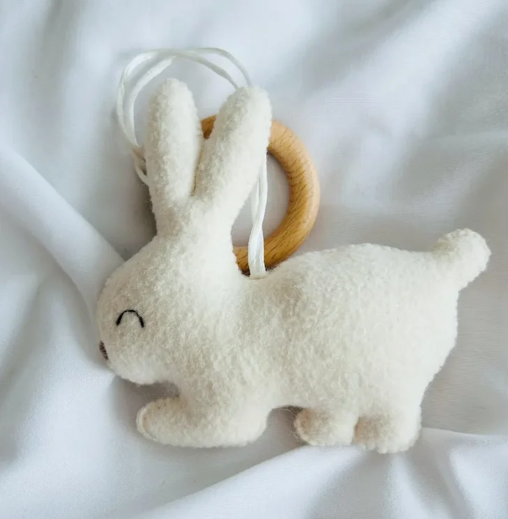 Montessori Baby play gym hanging toys wooden felt animal rattle toys Forest animals activity gym toys