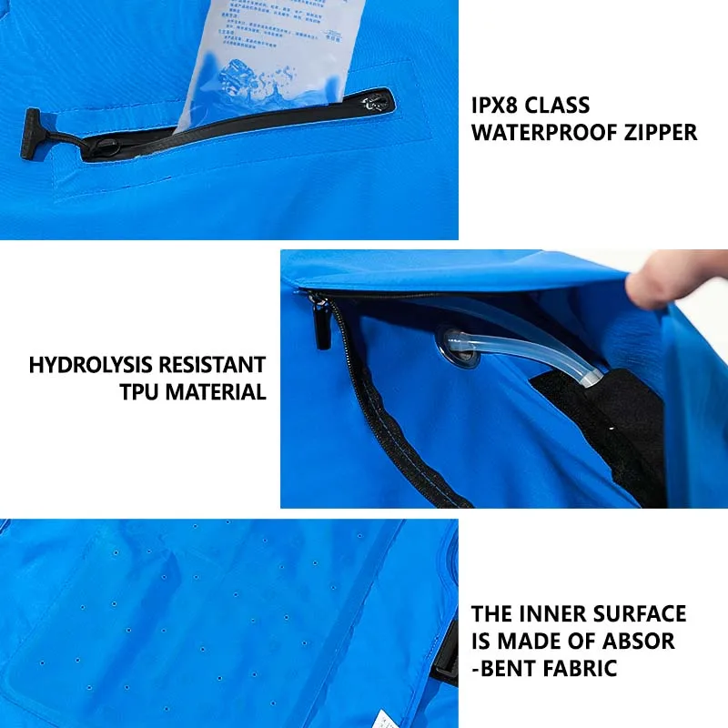 custom logo Summer Cooling Vest Men Utility Vest Inside Ice Packs circulate Cool Vest for outdoor