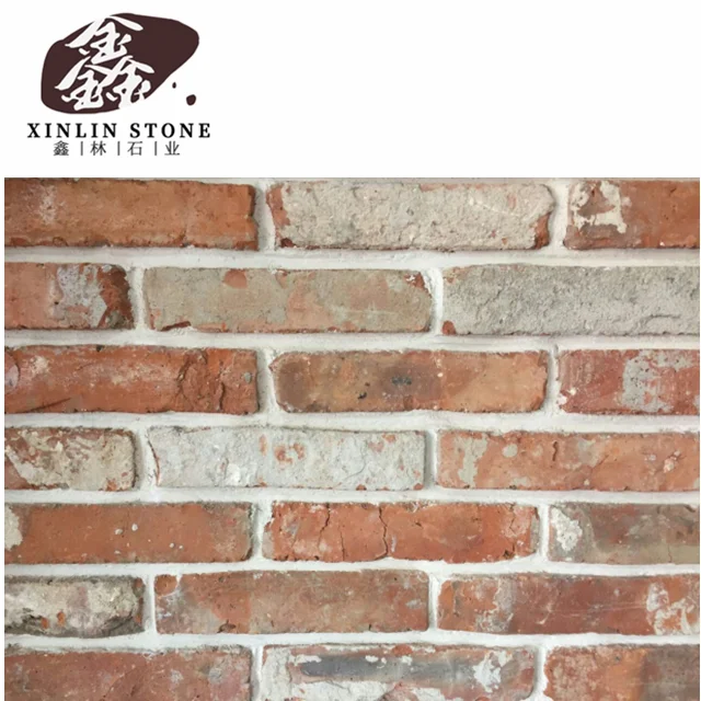 Красные кирпичи огненная глина восстановленные старые красные украшение старых красных стен для кафе ресторана магазина сада парка