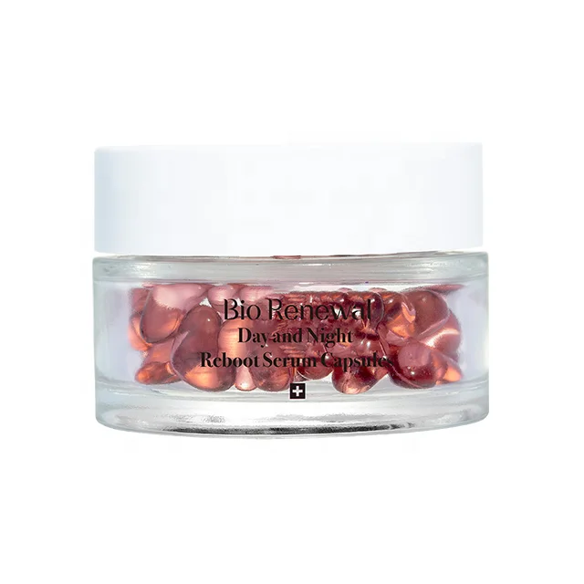 Luxury Face Serum Sensitive Soothing Serum Day And Night Reboot Hydrate Facial Serum Red Heart Capsules