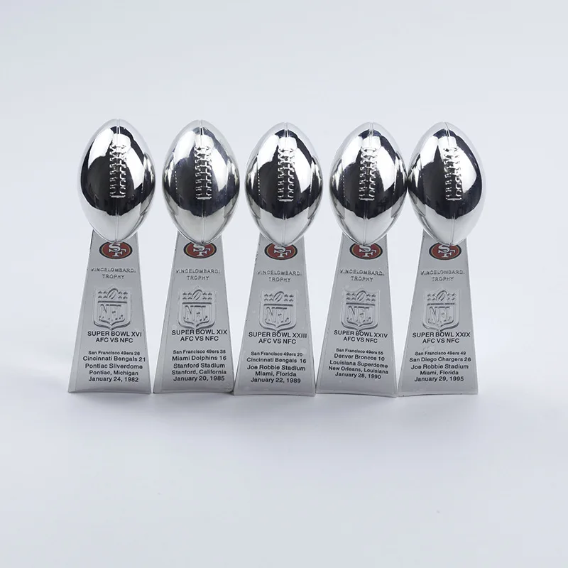 1966-2022 Vince Lombardi Super Bowl 10cm High Quality Alloy Trophy Souvenir