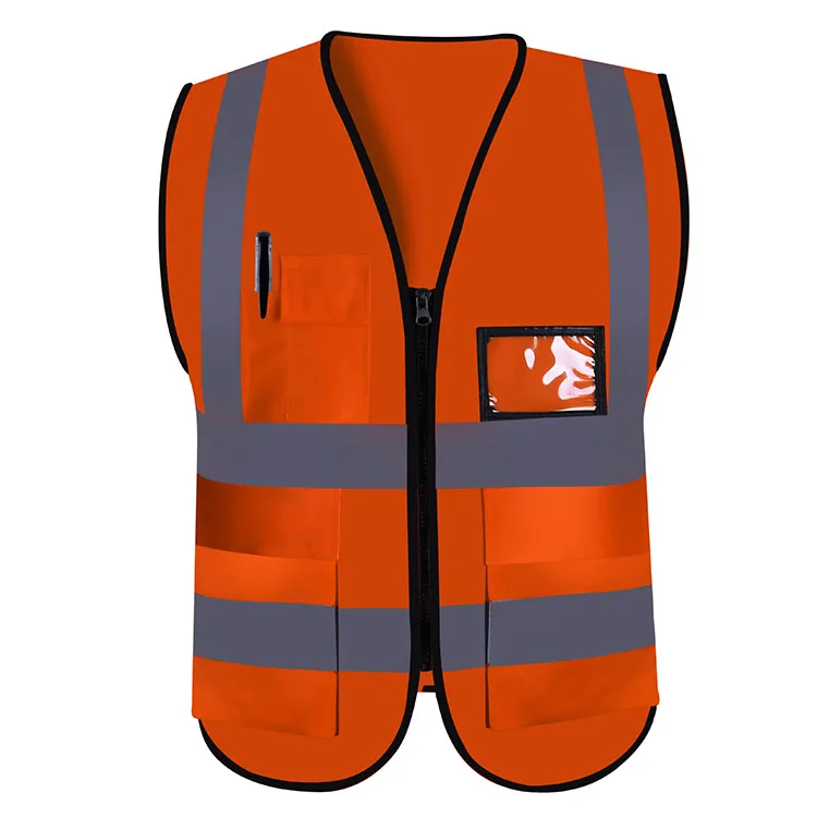 Custom Multi Pocket High Visibility Work Safety Reflective Vest