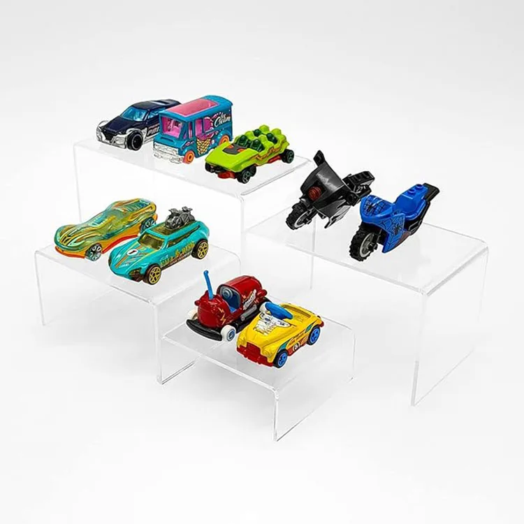 High quality multipurpose customized white acrylic risers for food display and cheap acrylic display stands