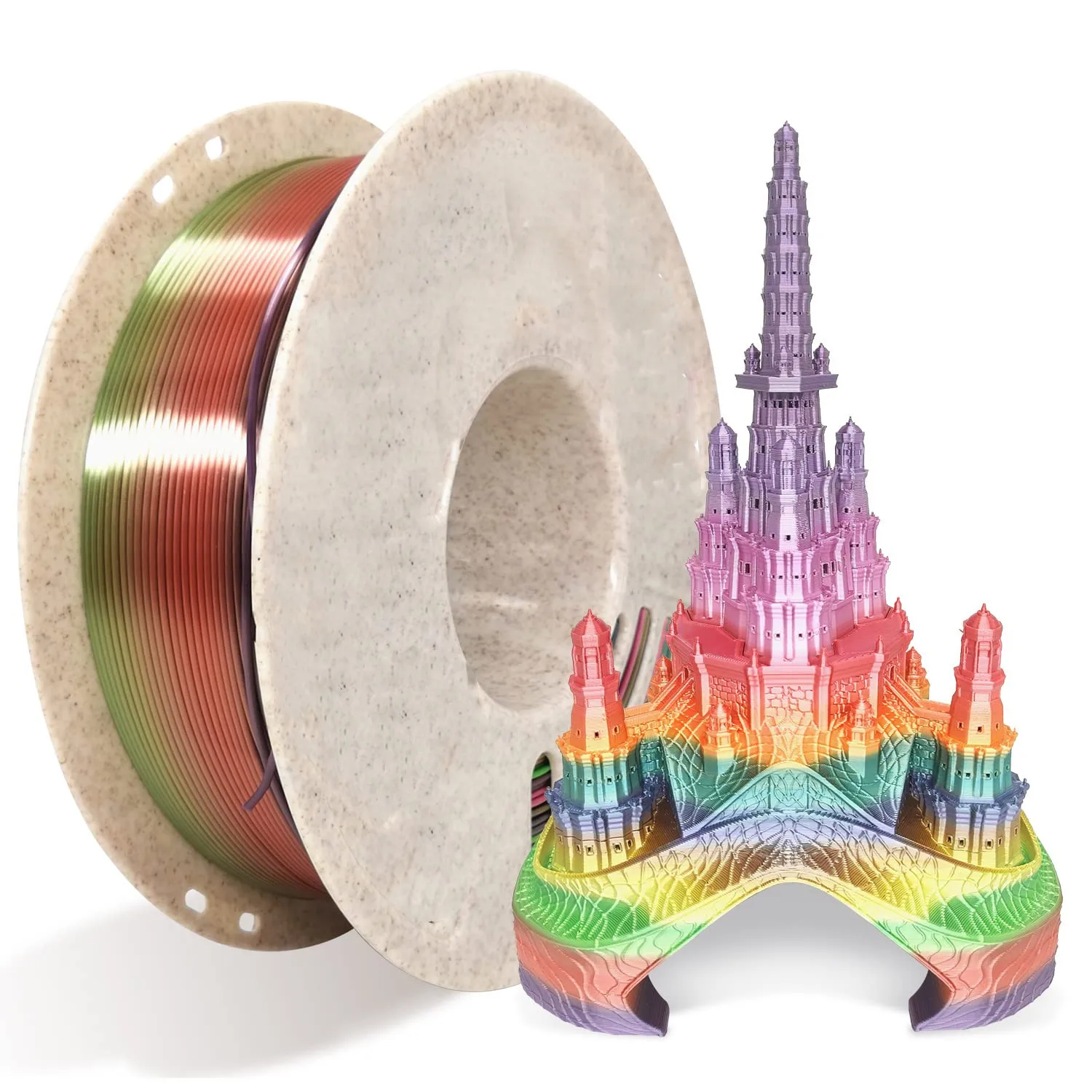 YOUSU 175 filament rainbow sikenho silk rainbow pla filament sikenho 175mm pla filament rainbow