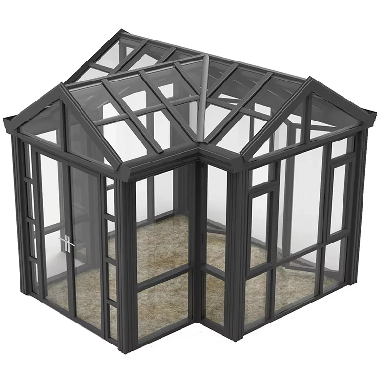Wholesale Customization Aluminum Double Tempered Glass Solarium Summer House Free Standing Room Solarium Winter Garden
