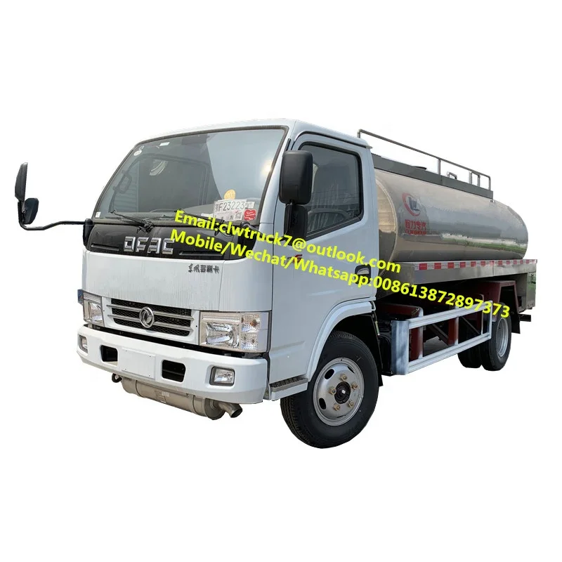Dongfeng 4*2 5000 литров грузовик для перевозки молока 5 тонн из нержавеющей стали с морозильной камерой