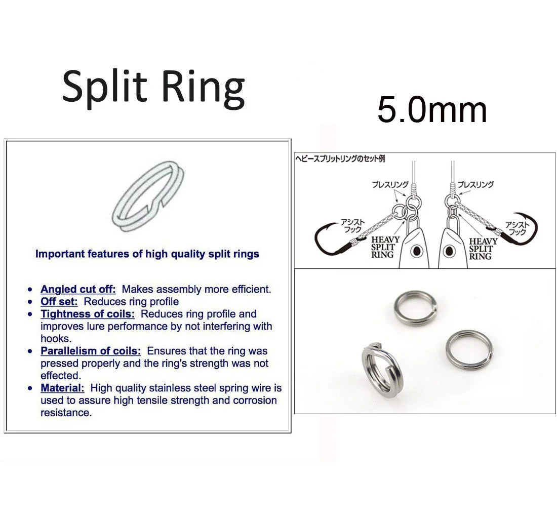 106Pcs/Box  2/0-10/0 Stainless Steel Jigging Hooks Live Bait Hook with PE line Saltwater Fishing Hooks