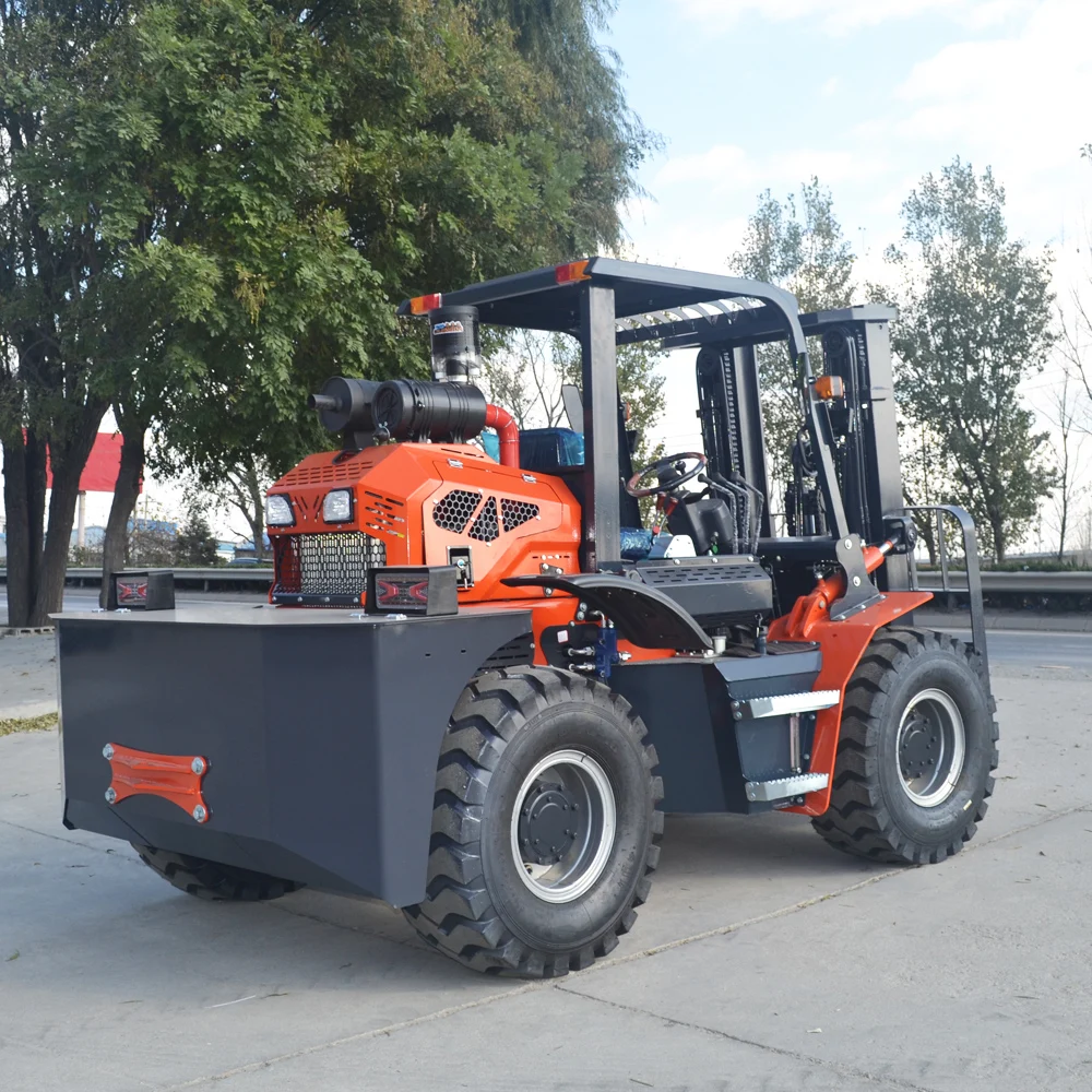 Вилочный погрузчик внедорожник 4WD Вездеходный вилочный зажим для тюков с тюком