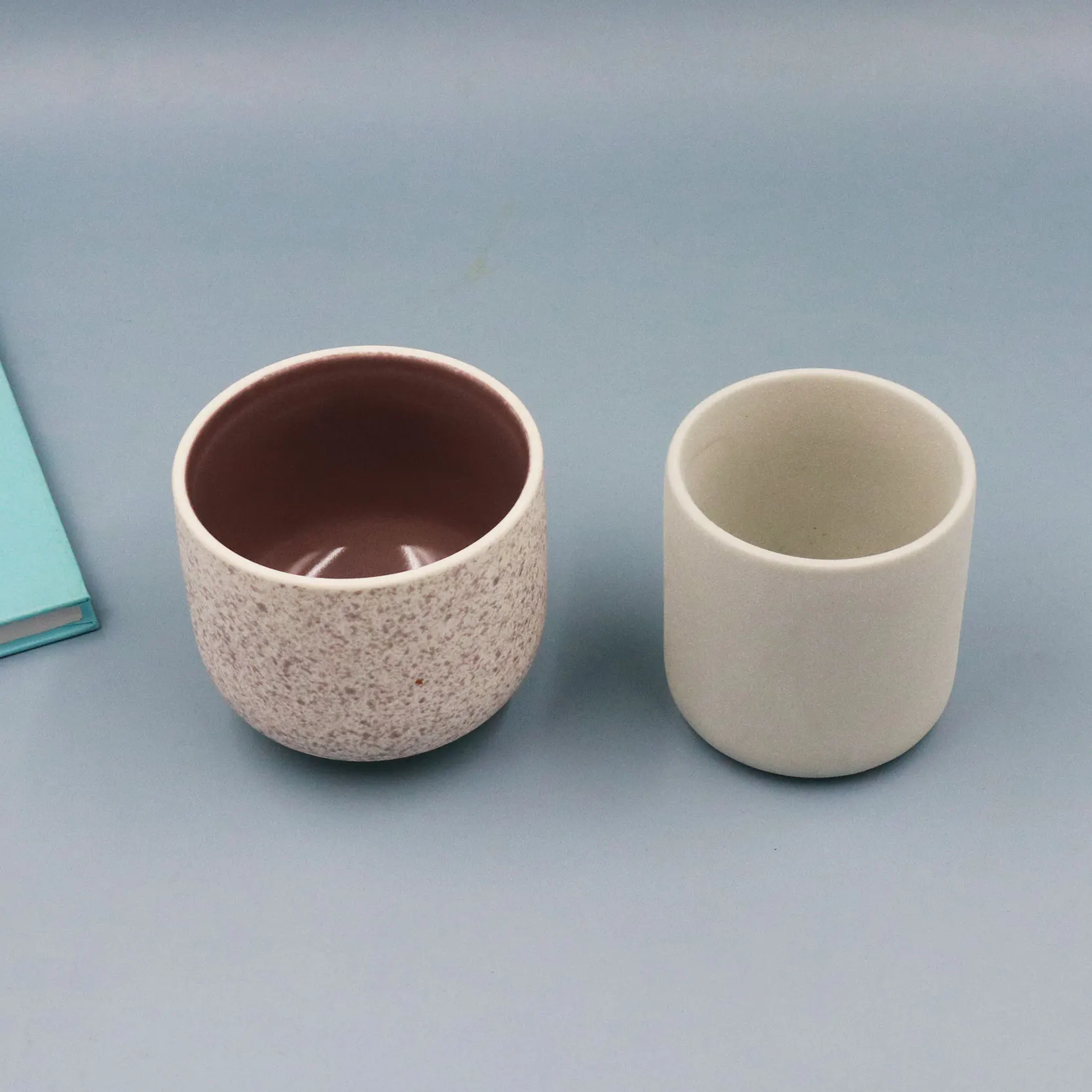 Wholesale Fancy Modern Custom Clay Frosted Craft Ceramic Candle
