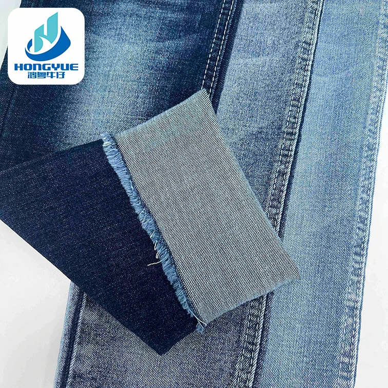 11 oz Deep Azul Cotton Stretch Slubby Denim Jeans Fabric Popular