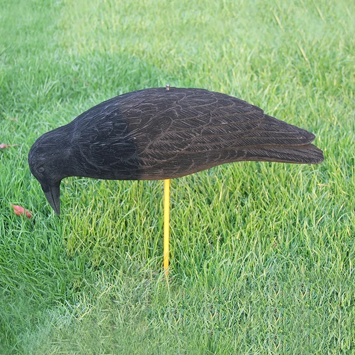 Artificial Crows Wholesale Hunting Crow Decoy Magnum Cradle Crow Foraging In Flocked