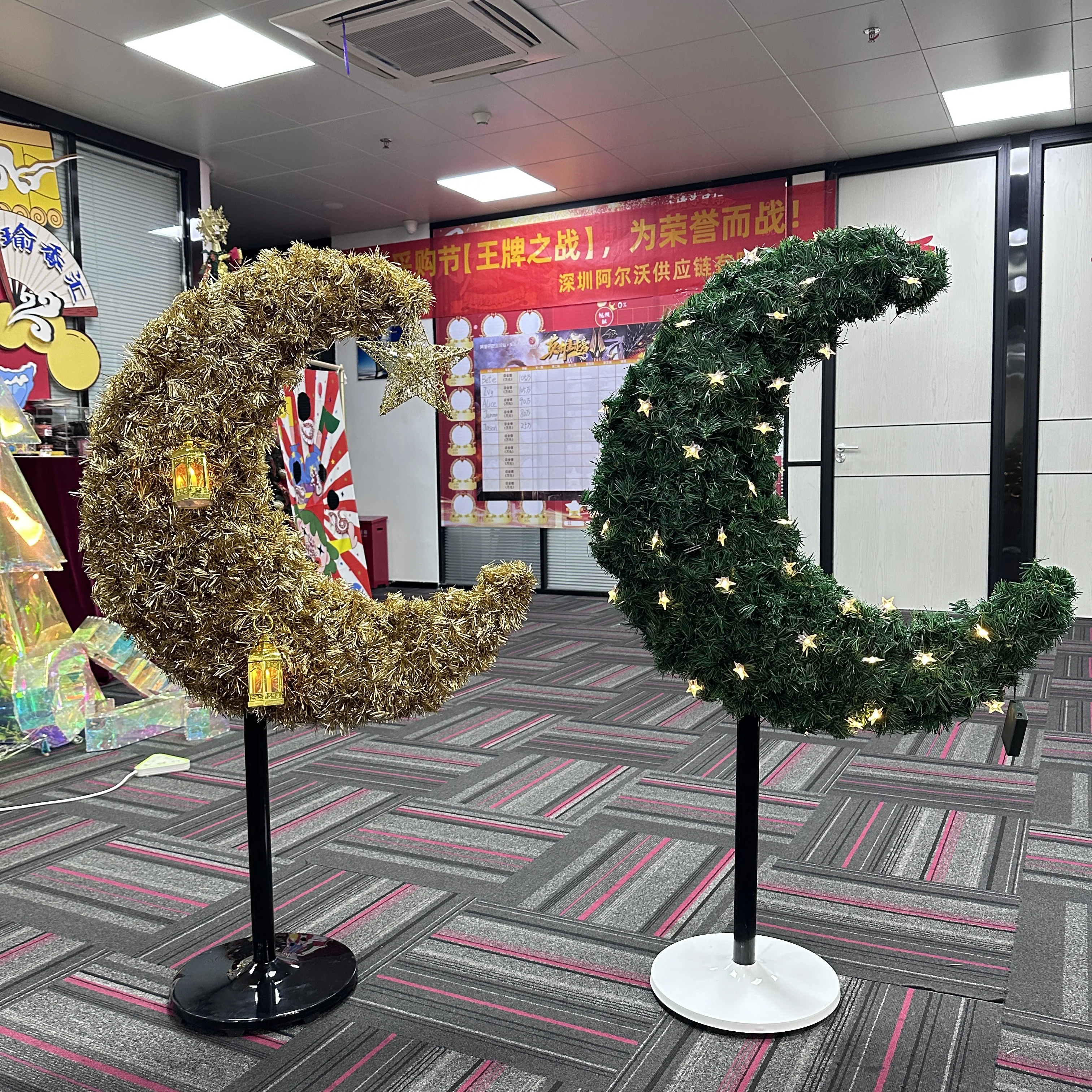 Eid Mubarak Tree Decoration  Illuminate Your Space with Our Islamic Moon Eid Tree Decorations