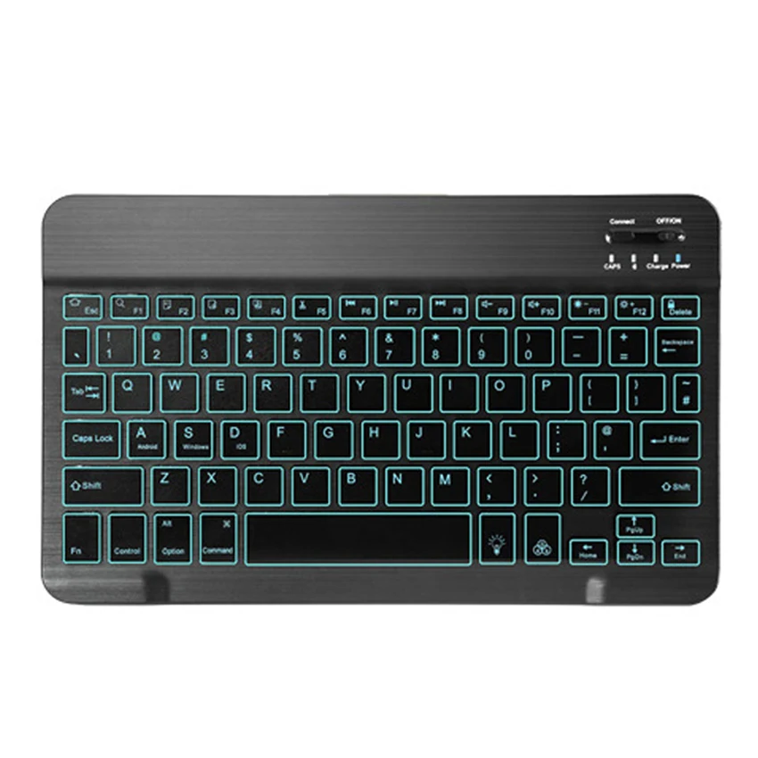 Custom Logo Supplier Slim Chocolate Keys Portable Wireless RGB LED Backlit Gaming Keyboard