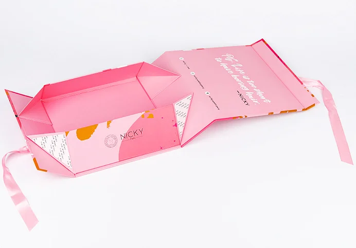 Price Gift Folding Storage Paper Boxes for Packaging Clothes with Ribbon