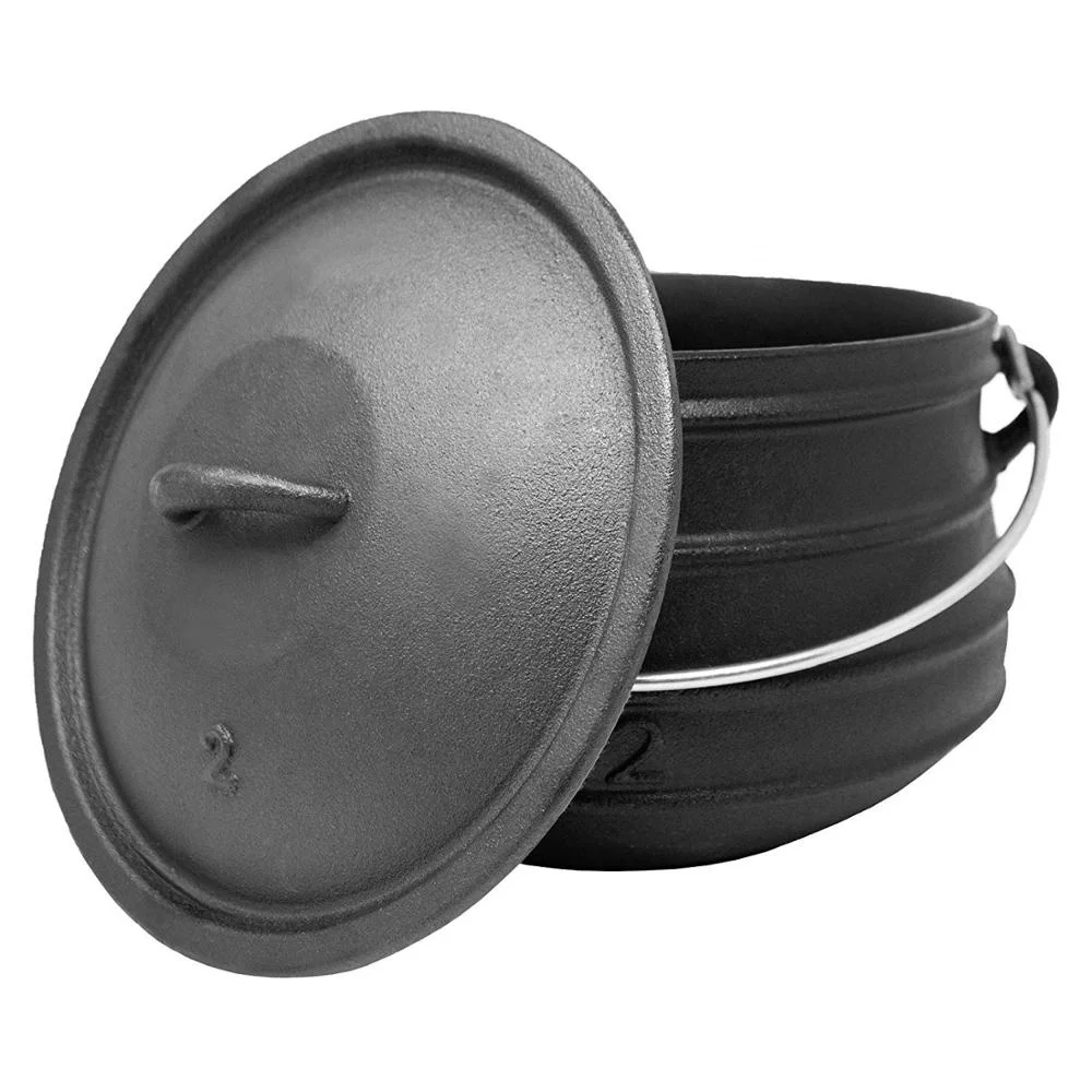 Pre-закаленный плоский Potjie горшок Южной Африки литое железо
