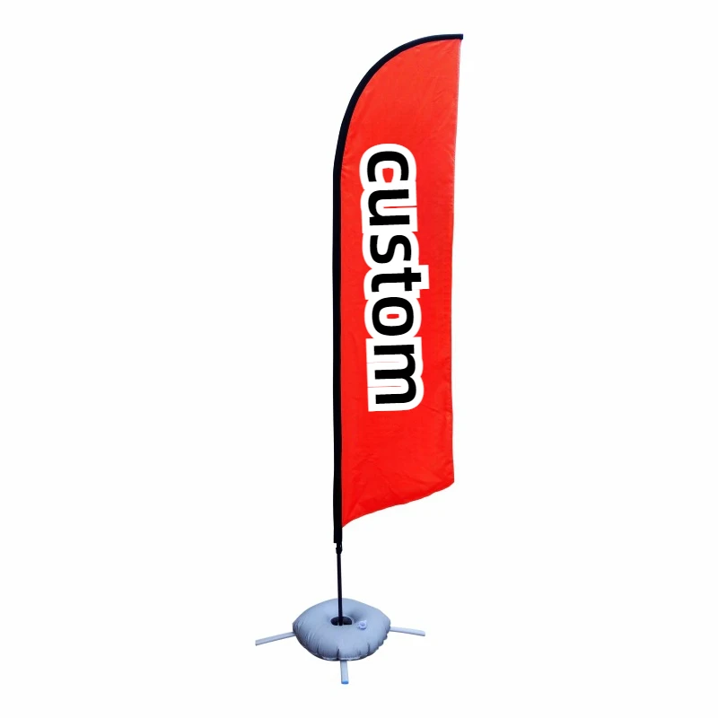 Wholesale Custom Print Beach Flag Promotional Event Banners Flex Banner Stand Outdoor Business High Quality Promotional Flags