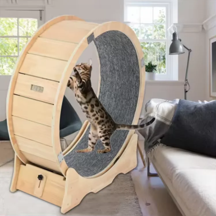 MEOW LOVE PET Quiet Stable & Easy Install Safe Cat Running Wheel Unstuck Paw Cat Treadmill for Exercise