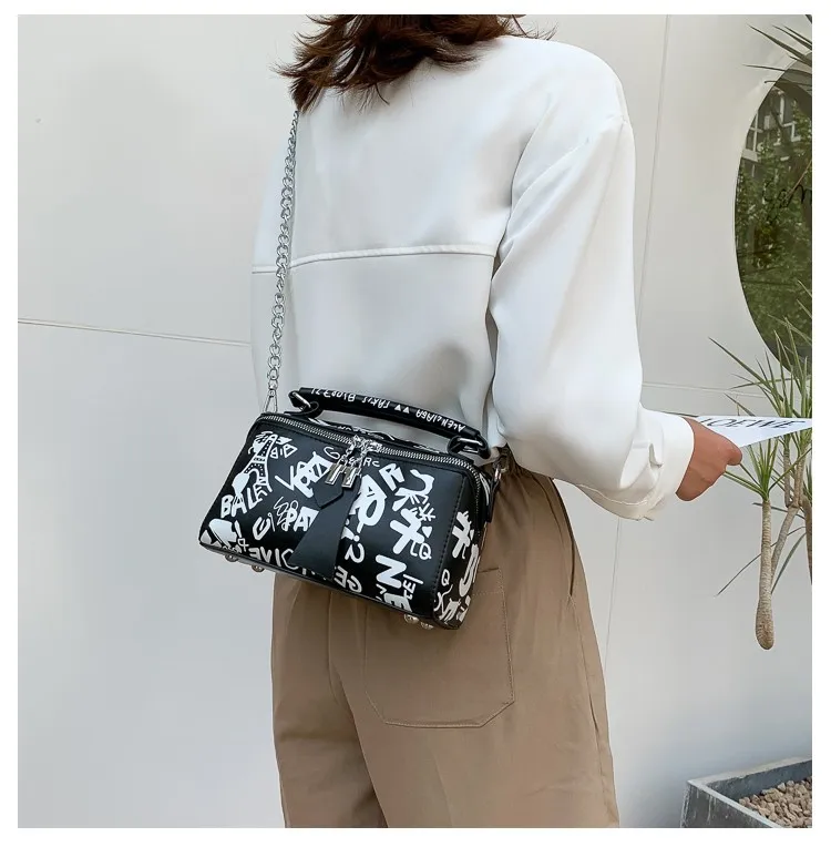 Graffiti Bag for Women  Large Luxury Handbags Designer Letter Crossbody Shoulder Bag Women Travel Bag Ladies Boston Purses