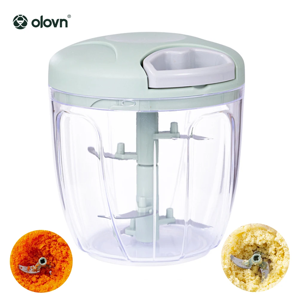 Wholesale New Low Noise Style Cheapest 900ml Kitchen Tools Speedy Food Vegetable Slicer Hand Manual Pull Chopper