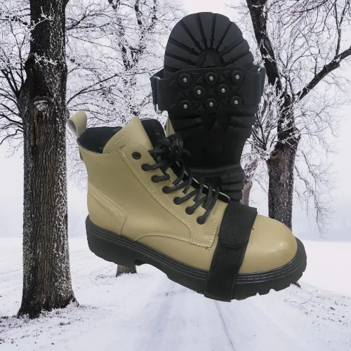 Winter Tracion Anti-Slip Snow Chains ice crampons  for Safety for Winter Weather Conditions