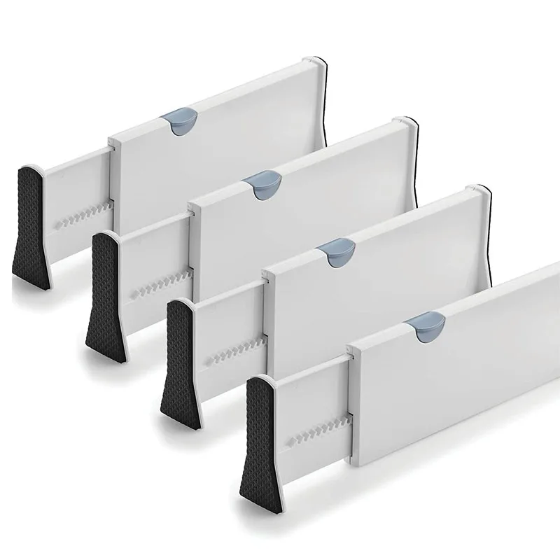 Kitchen Storage Strong Secure Hold 6 Pack Adjustable Drawer Dividers Organizers