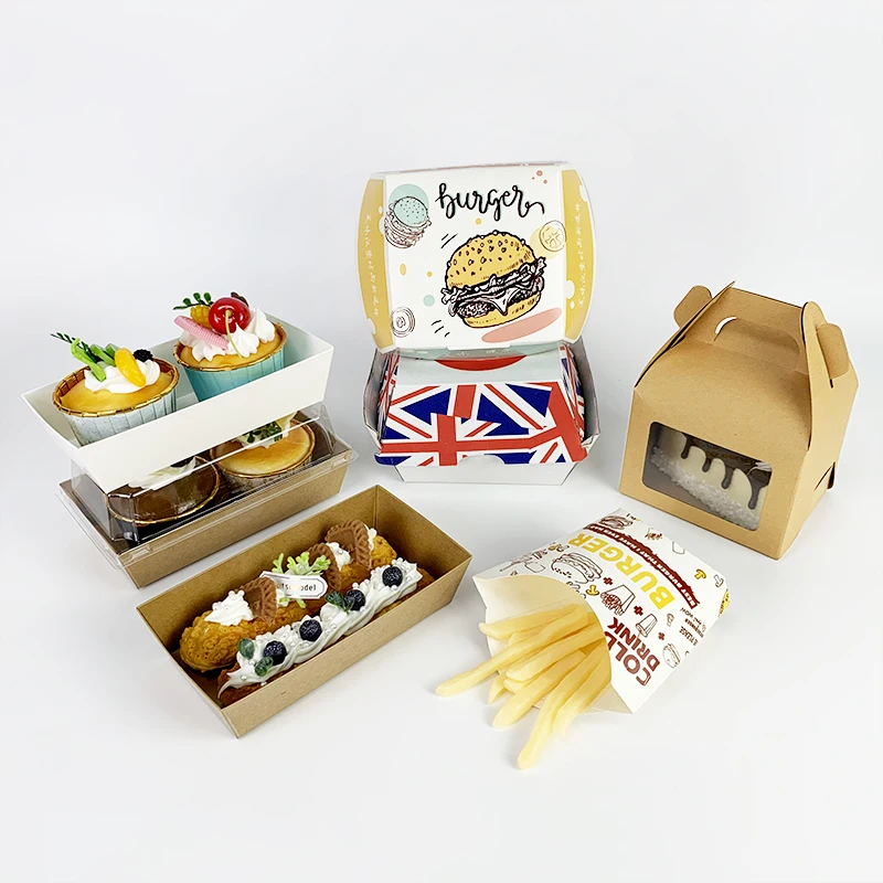Take out custom printed disposable takeaway chinese noodle kebab doner meal pail food packaging box paper boxes with handle lid