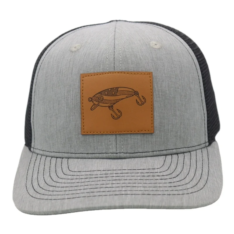 custom logo two tone 6 panel sports caps leather patch gorras richardson 112 trucker hats caps blanks