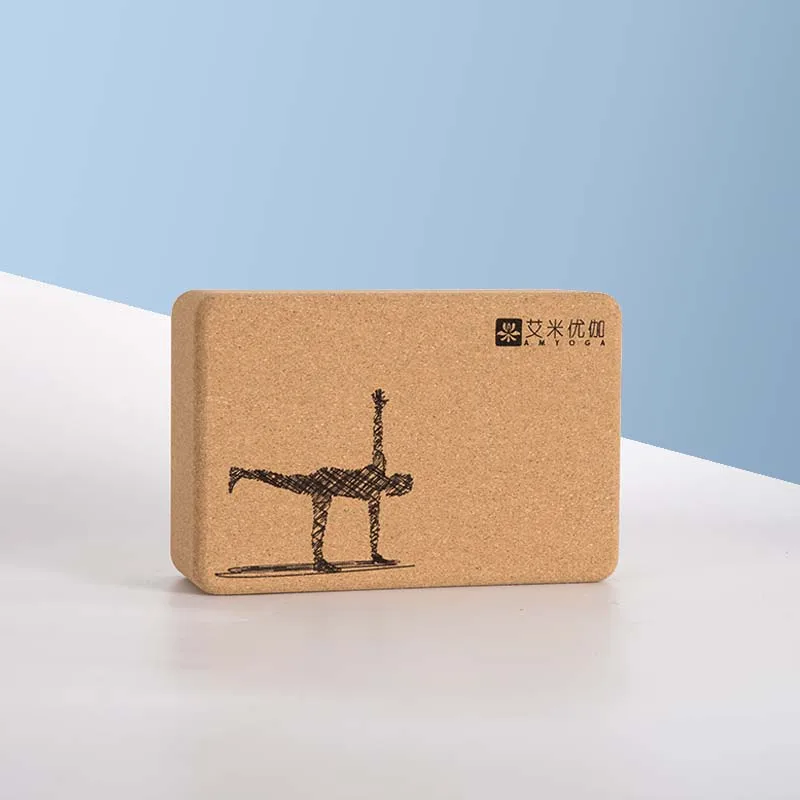Прочный блок для йоги из пробки с принтом на заказ