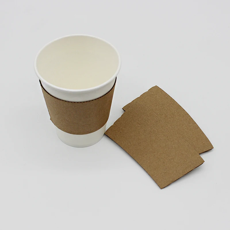Modern Design Craft Paper Coffee Paper Cup Biodegradable Hot Drink Cup Sleeve