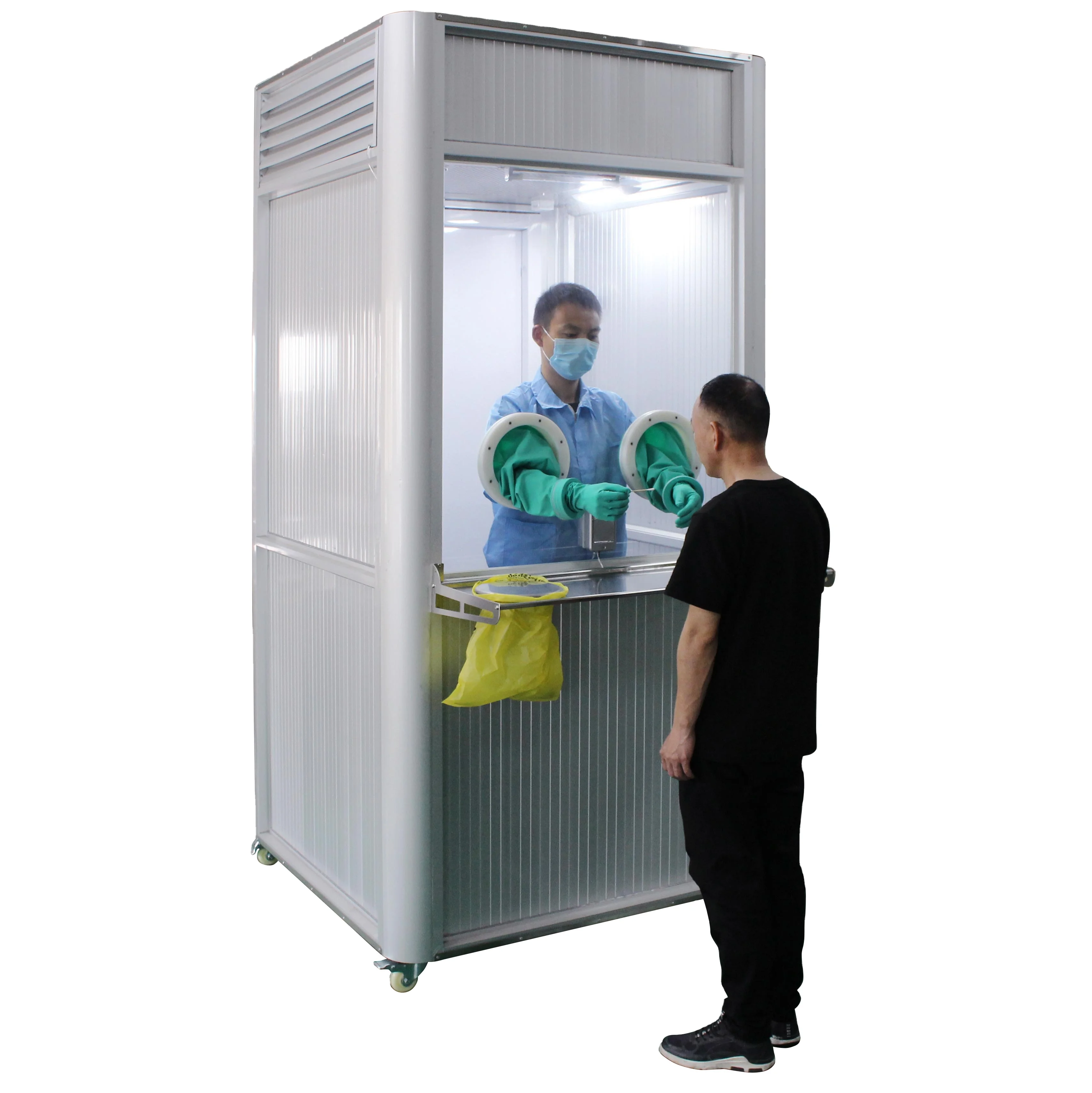 Mobile room for nucleic acid sampling test medical detection cabin nuclein check kiosks Positive negative pressure Ultraviolet
