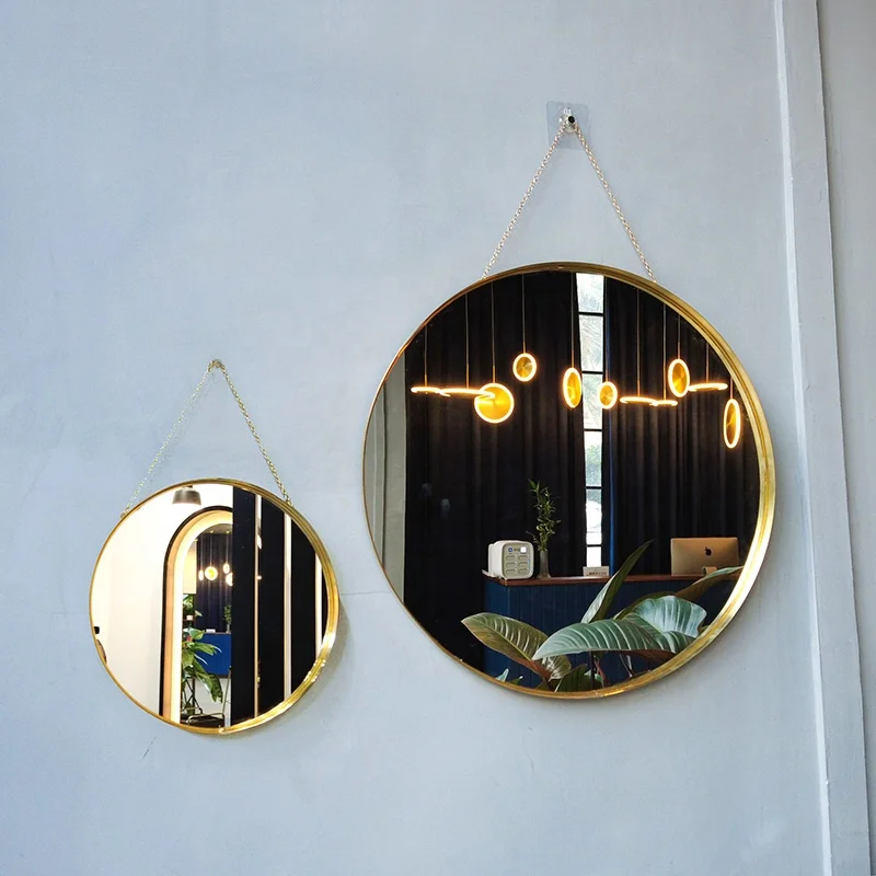 tray  frame custom decorative mirror wall mirror Black Metal Oval Wall Mirror