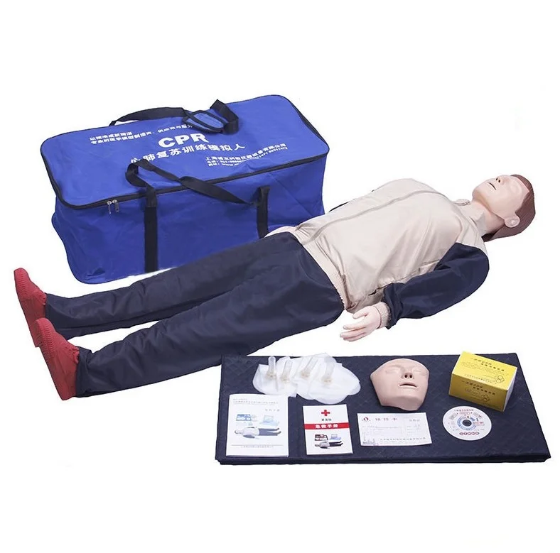 Medical Teaching Adult CPR Manikins Emergency Full-Length cpr dummy first aid training Full Body CPR Manikin with controller