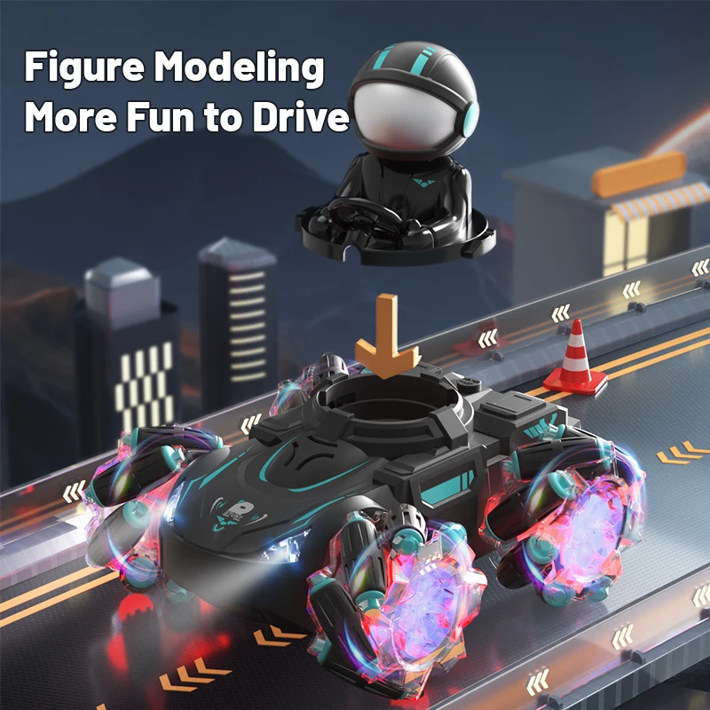 JJRC Q169 Fantastic color projection music light Remote control racing toy car kids gift 4x4 RC Drift stunt car