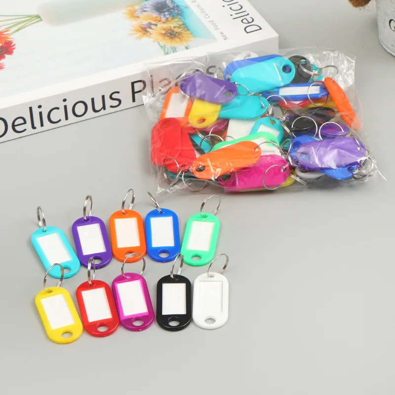 Wholesale Colorful Name Badge Card Motel Keychain Hotel Plastic Motel Key Chain Keyring Personalized Luggage Tags Note Label