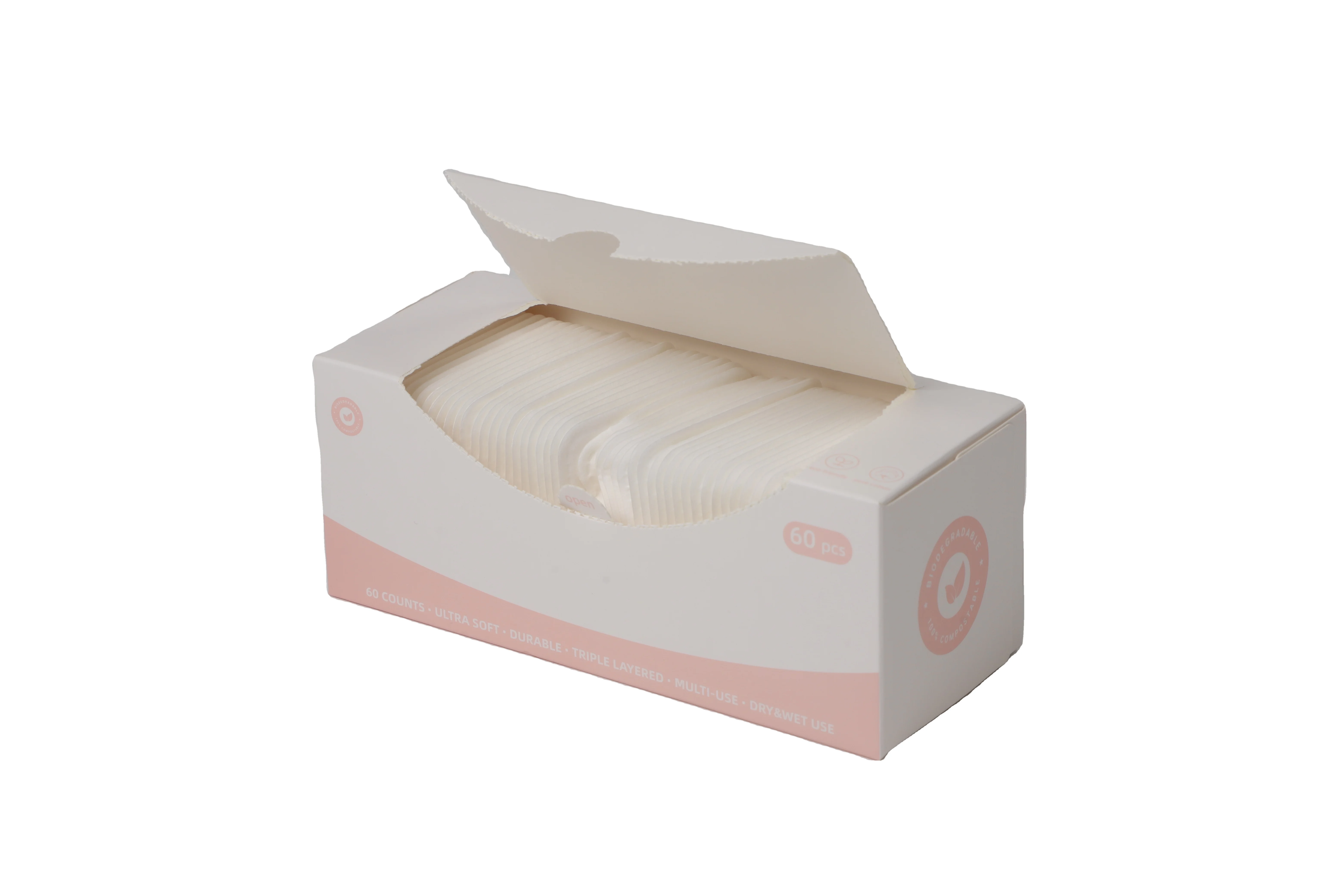 Disposable Natural Cosmetic Facial Cotton Pad Simple Pure Soft Makeup Remover Skin Cleaning Absorbent Cleansing Available Square