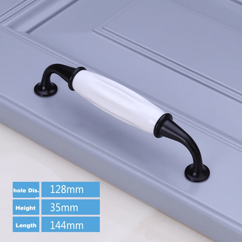 Furniture hardware drawer and door cabinet knob ceramic handle