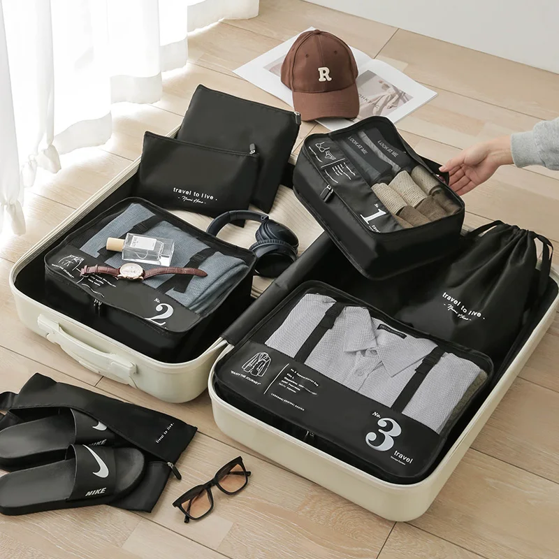 SW Hot Sale Wholesale  Travel Luggage Organizer Suitcase Organizer Packing Cubes 7sets