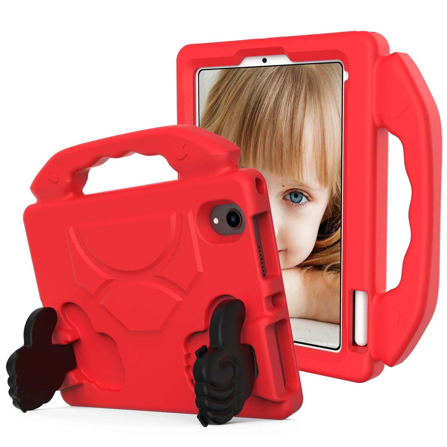 Нетоксичный Ударопрочный силиконовый чехол-подставка из ЭВА для iPad Mini 6 8,3 дюйма, детский полноразмерный защитный чехол для планшета